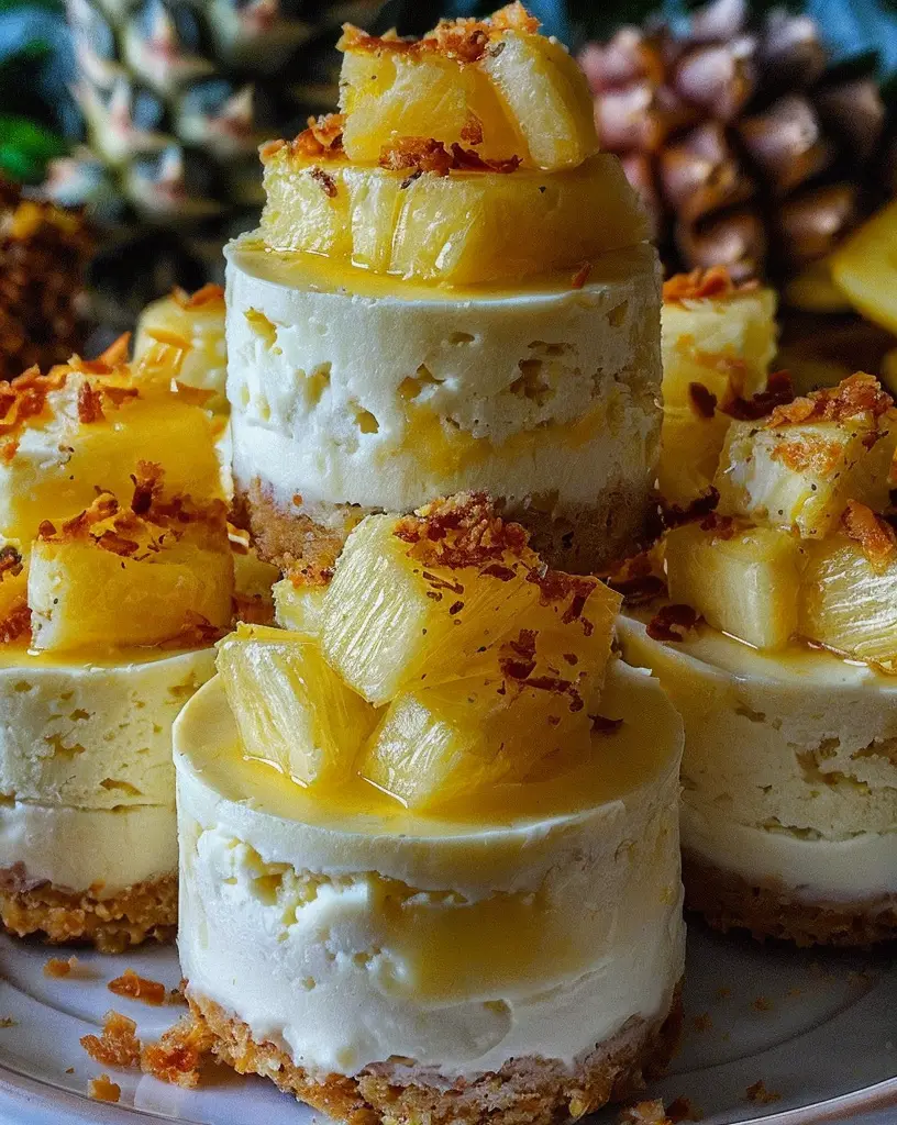 Delicious Mini Pineapple Coconut Cheesecakes with Condensed Milk Recipe