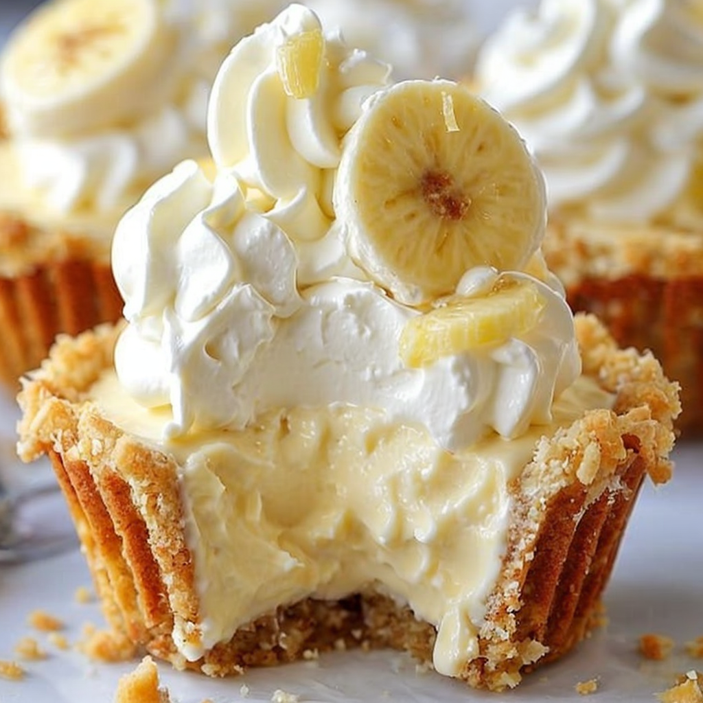 No-Bake Mini Banana Cream Pies: Quick and Delicious Dessert Idea