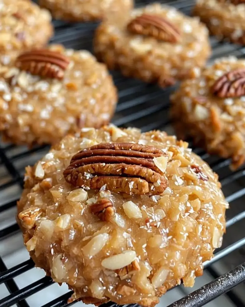 Irresistible No Bake Pecan Coconut Praline Cookies Recipe