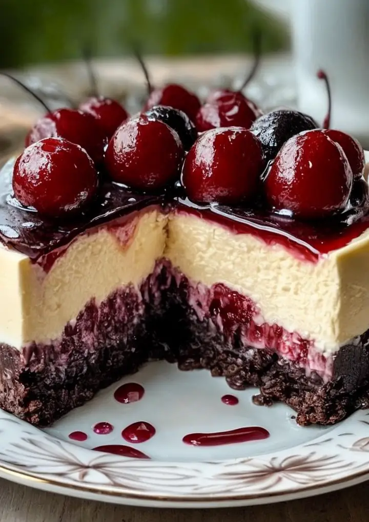 Indulge in Irresistible Black Forest Cheesecake Decadence Today