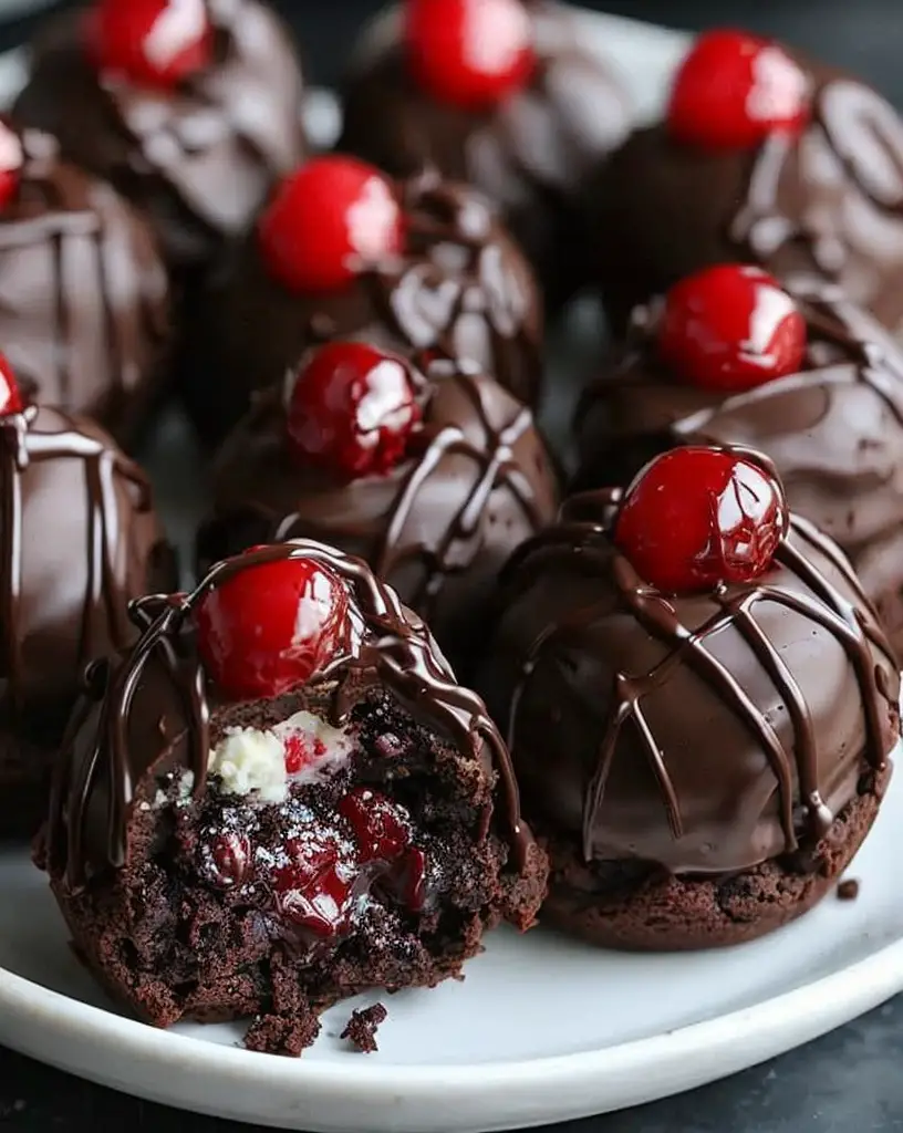 Ultimate Black Forest Cookie Dough Brownie Bombs Recipe – Easy No-Bake Delight