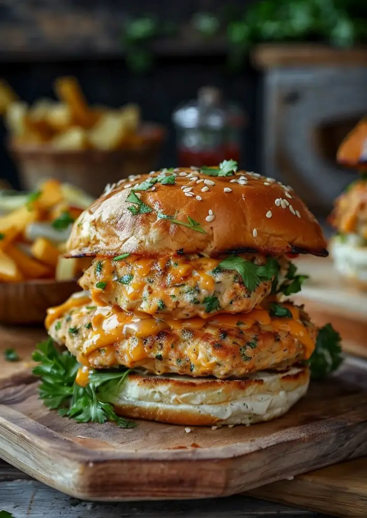 Ultimate Cheddar Ranch Chicken Burgers – Perfect for Dinner