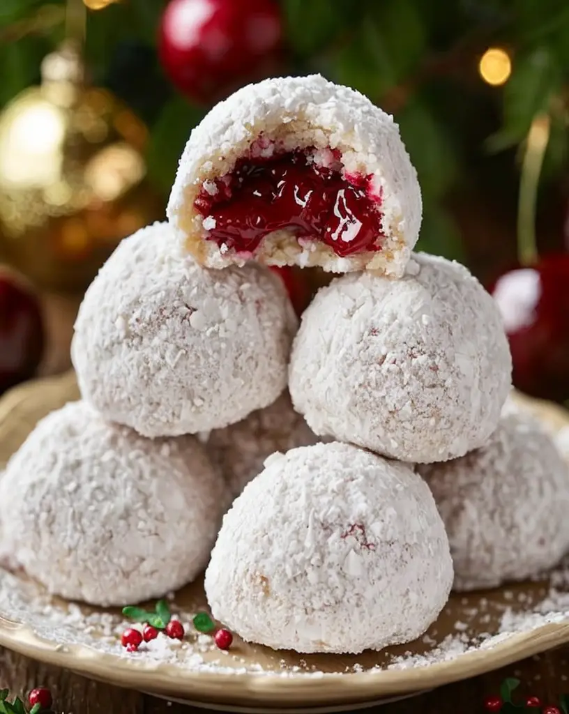 Delicious Cherry Almond Snowball Cookies Recipe – Perfect Treat!