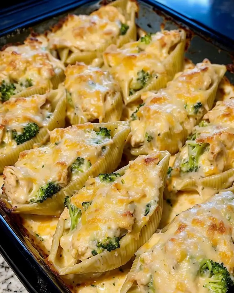 Ultimate Chicken Broccoli Alfredo Stuffed Shells – Family Favorite Recipe