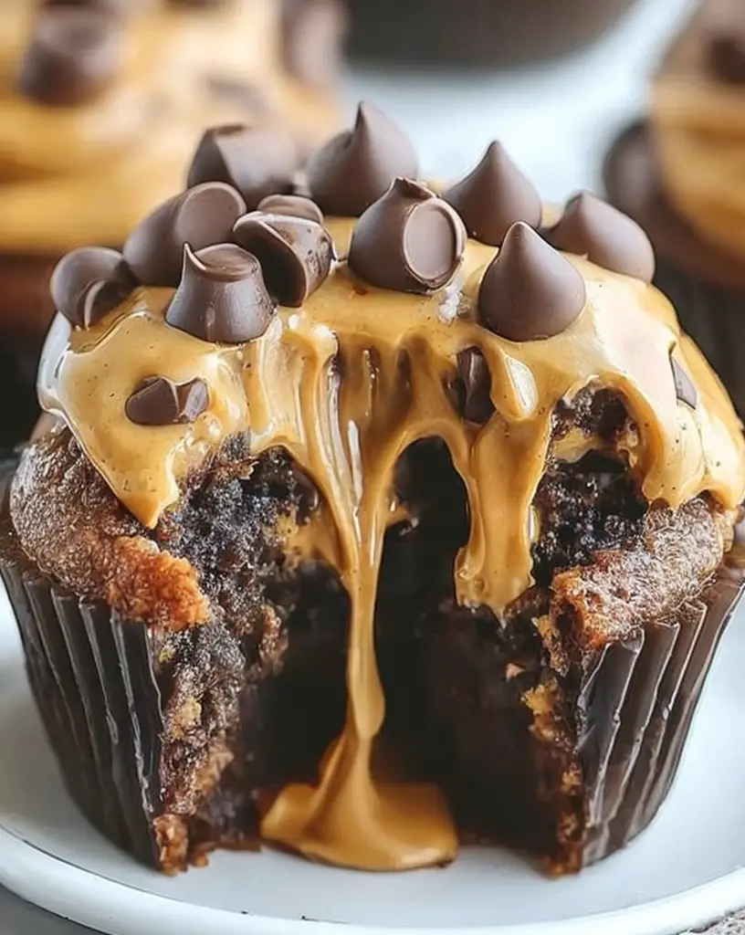 Decadent Chocolate Peanut Butter Lava Cupcakes Recipe for You