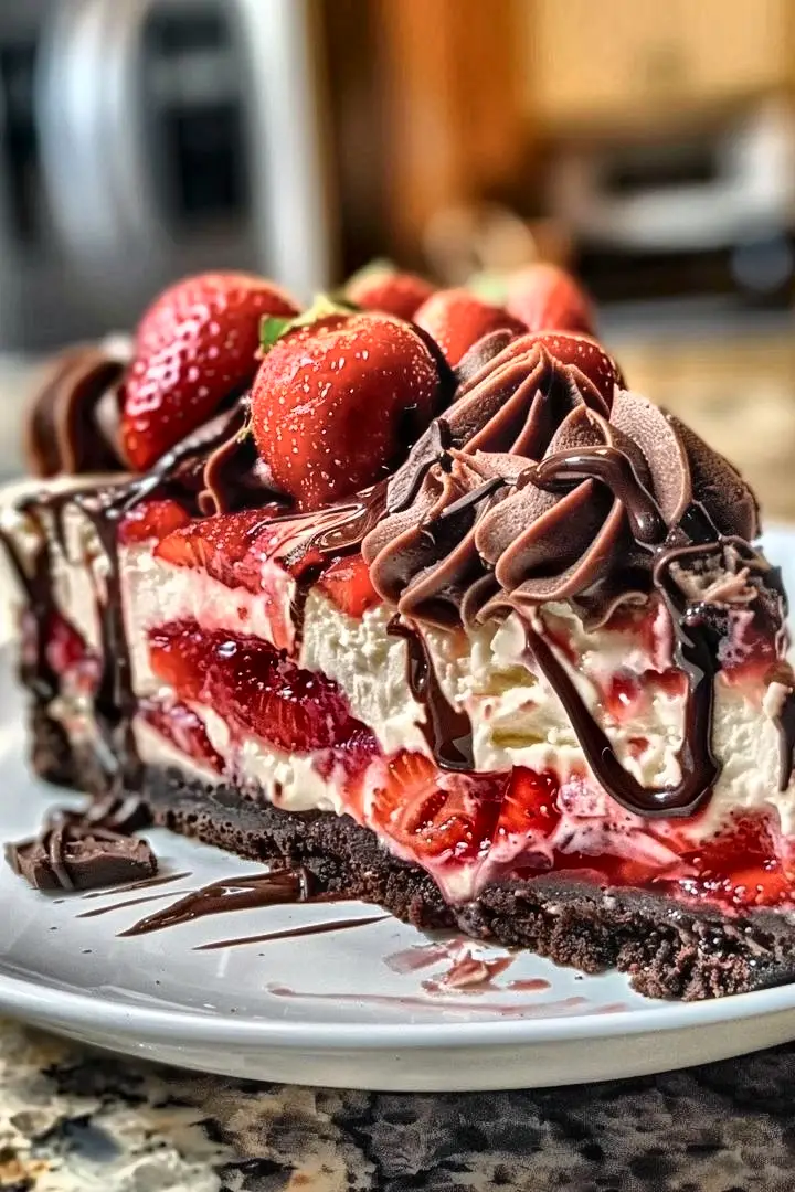 Irresistible Chocolate Strawberry Swirl Cheesecake Recipe for Dessert Lovers