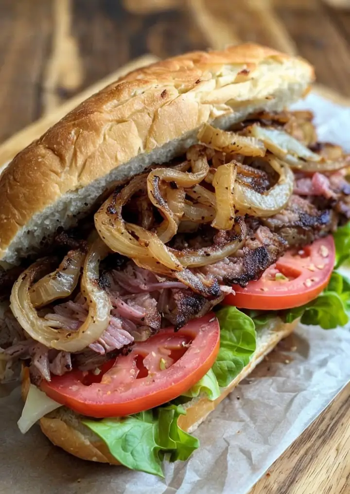 Classic Crispy Onion Steak Sandwich – Easy Family Favorite