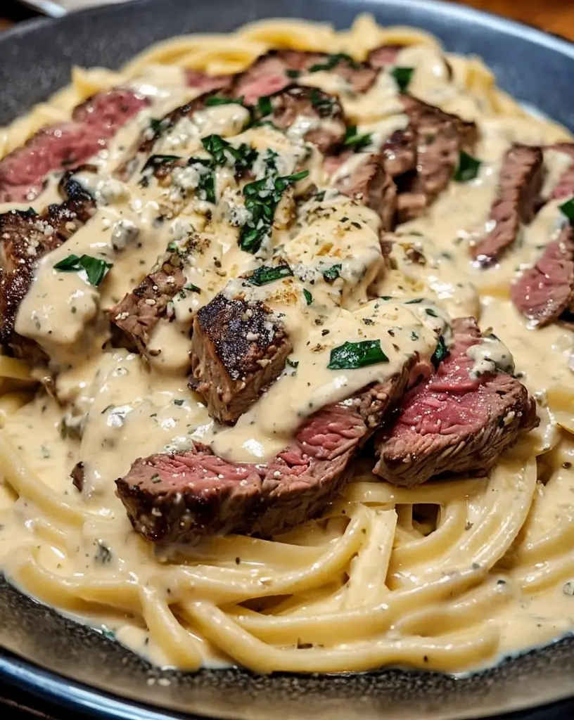 Make Restaurant-Style Steak Gorgonzola Alfredo at Home in Minutes