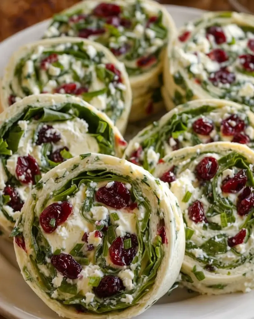 Easy Cranberry Feta Pinwheels with Cream Cheese (Ready in 30 Minutes)