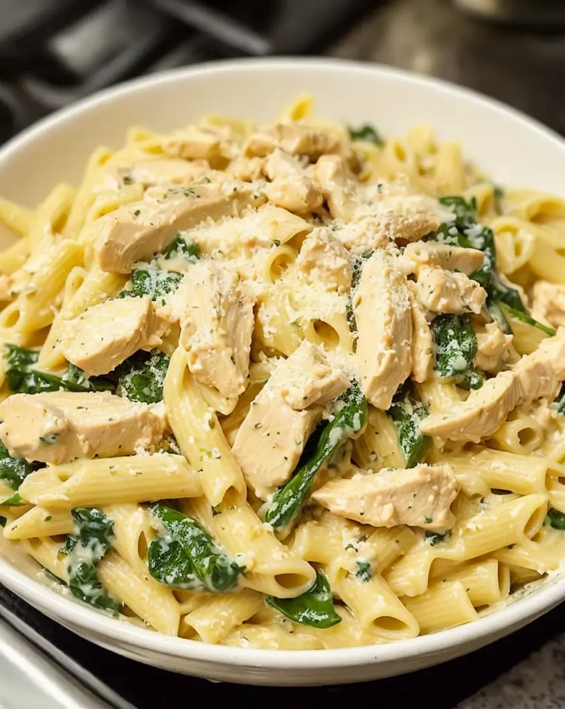 Deliciously Creamy Chicken Spinach Pasta for a Quick Weeknight Dinner