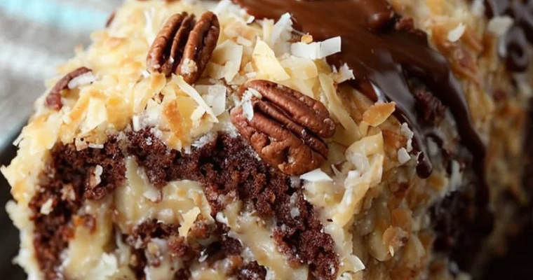 Indulge in a Decadent German Chocolate Roll Cake Recipe