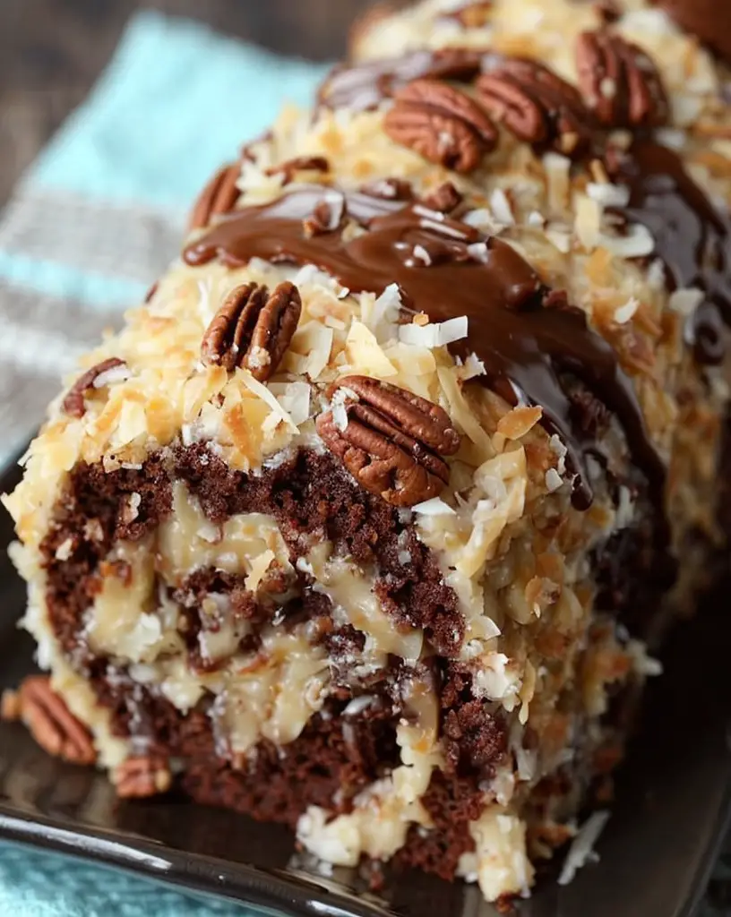 Indulge in a Decadent German Chocolate Roll Cake Recipe