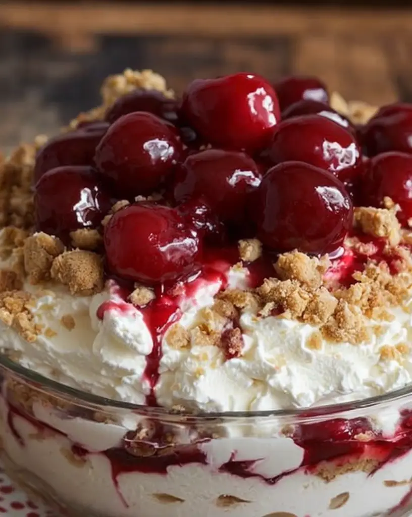 Classic Cherry Cheesecake Fluff – No-Bake Family Favorite