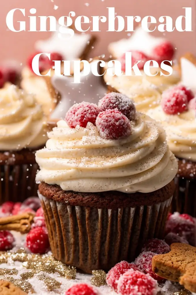 Delicious Gingerbread Cupcakes with Cream Cheese Frosting Recipe