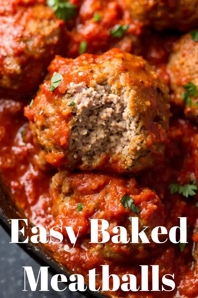 Easy Baked Meatballs with Marinara – Ready in 30 Minutes