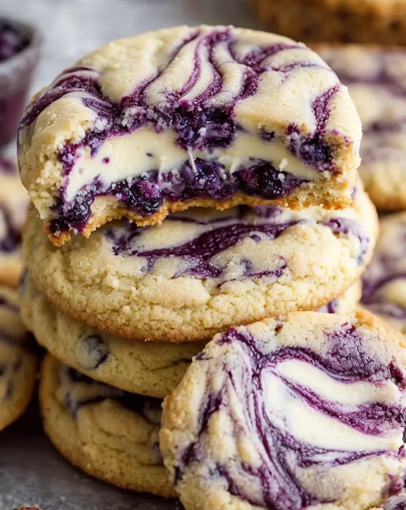 Easy Blueberry Cheesecake Swirl Cookie Recipe – Ready in 30 Minutes