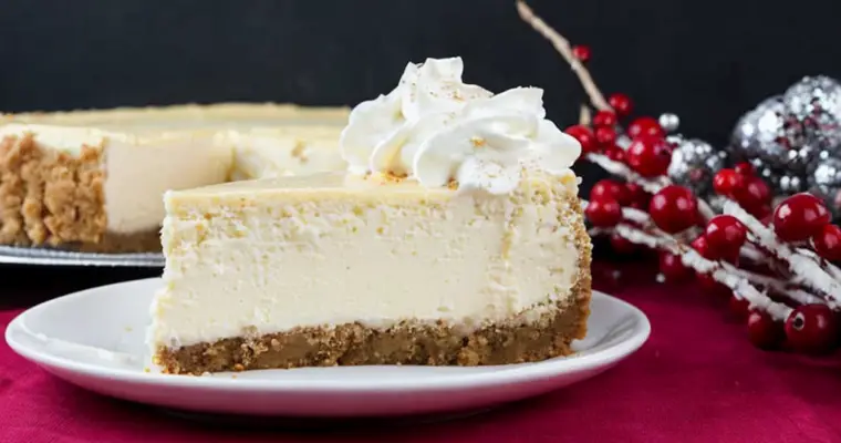 Indulge in Festive Delight with Easy Eggnog Cheesecake Recipe