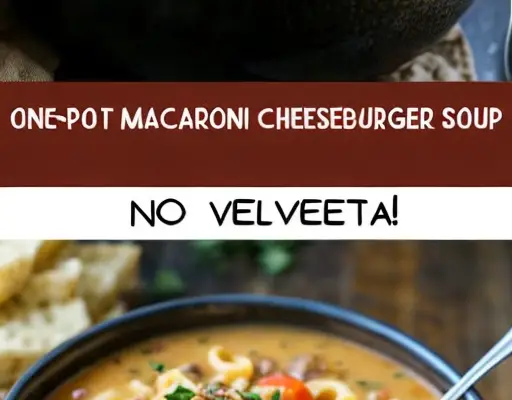 Easy One-Pot Macaroni Cheeseburger Soup – Ready in 30 Minutes