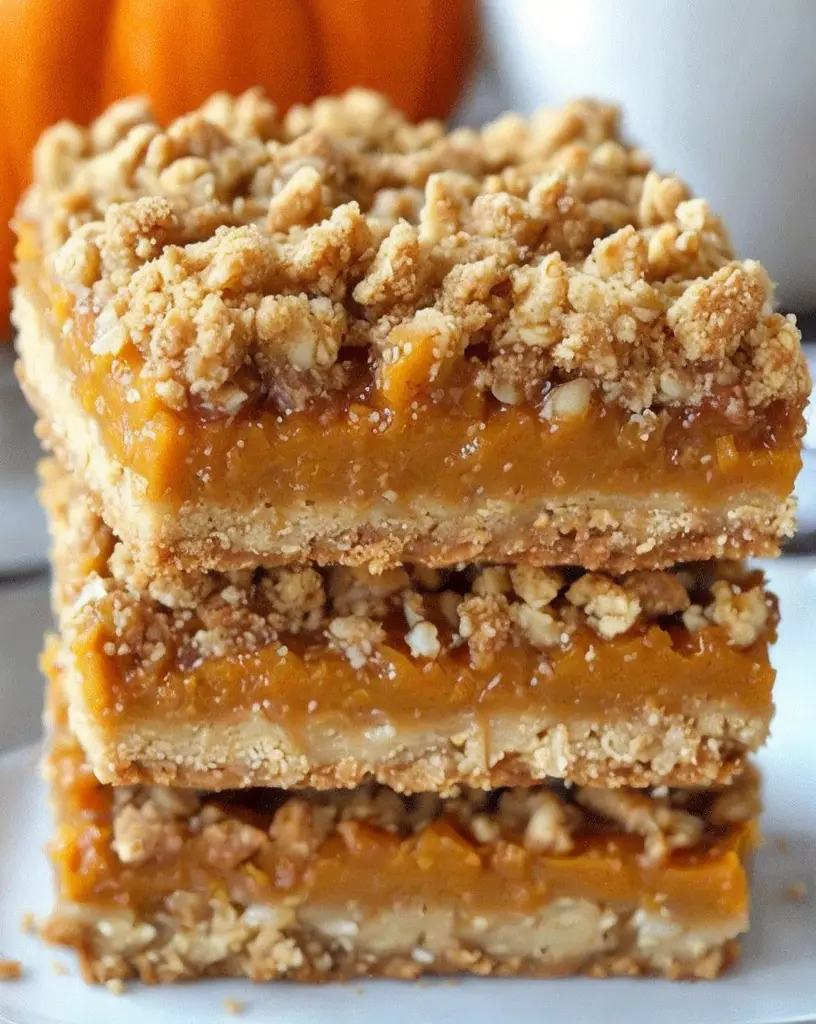 Irresistible Easy Pumpkin Pie Crumble Bars for Fall Baking