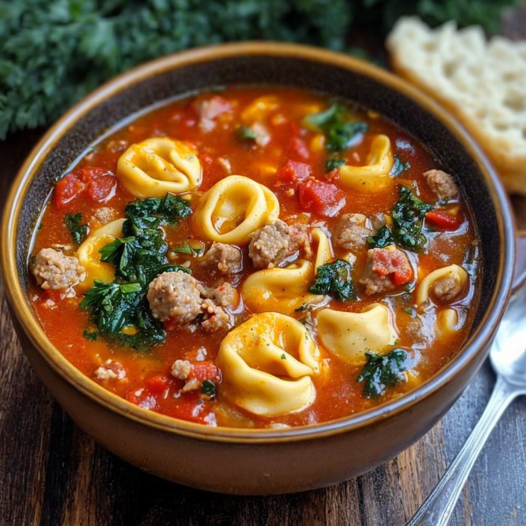 Easy Sausage and Tortellini Soup (Ready in 30 Minutes)