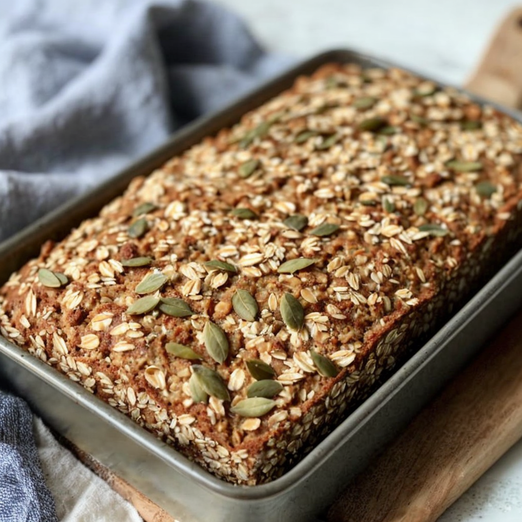 Easy Seeded Oat Bread – No Kneading, Ready in 30 Mins