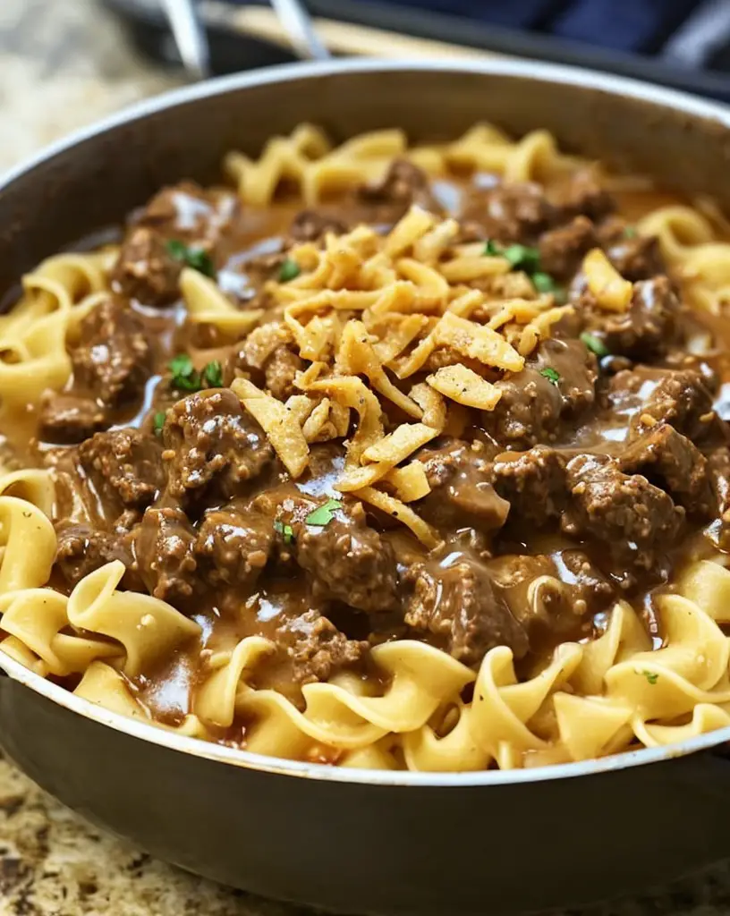 Classic French Onion Beef and Noodles – Family Favorite