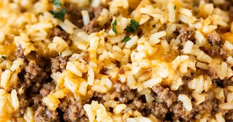 Easy French Onion Ground Beef and Rice Casserole: Family Favorite Recipe