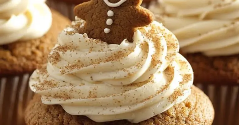 Easy Gingerbread Cupcakes with Creamy Cinnamon Frosting – Ready in 30 Minutes