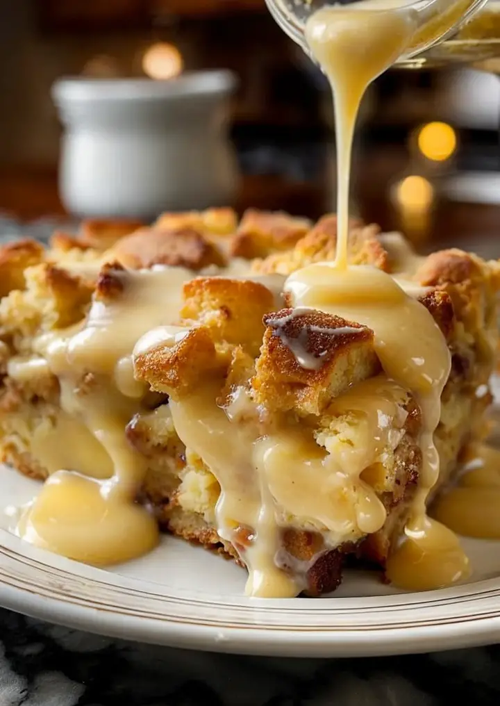 Delicious Grandma’s Bread Pudding Recipe with Vanilla Sauce