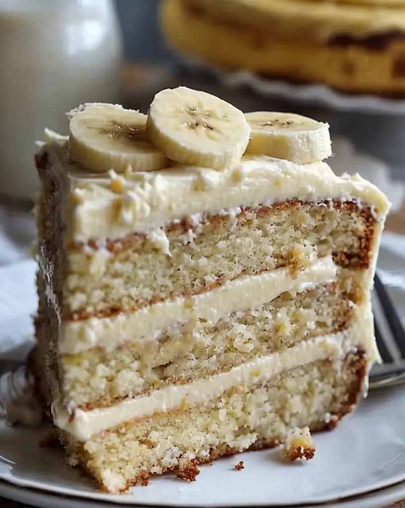 Heavenly Banana Cake with Cream Cheese Frosting – Easy Family Favorite