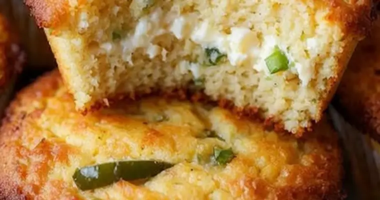 Irresistible Jalapeño Cornbread Muffins Recipe with Cream Cheese Filling