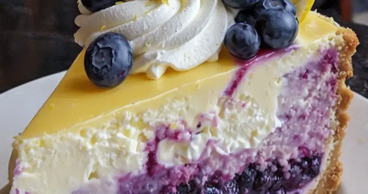 Ultimate Lemon Blueberry Cheesecake Recipe – Homemade Dessert Favorite 🍋🍇🍰