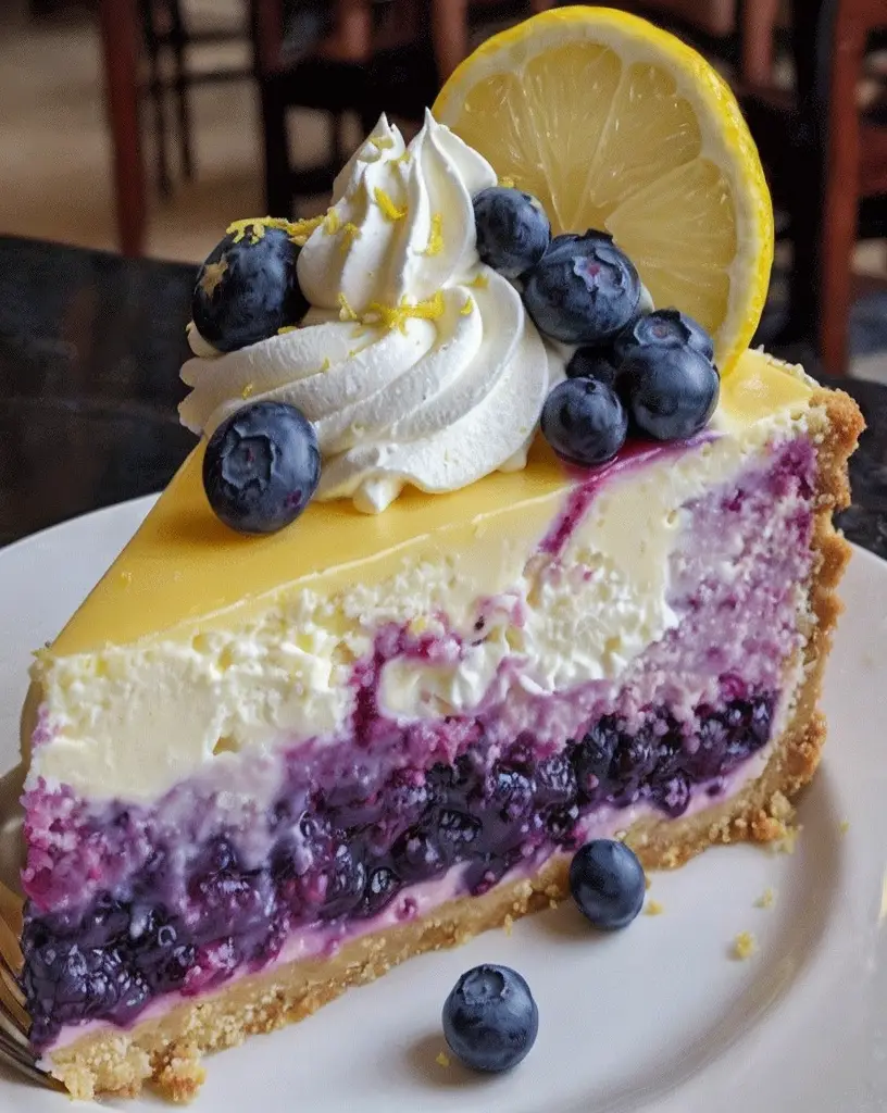 Ultimate Lemon Blueberry Cheesecake Recipe – Homemade Dessert Favorite 🍋🍇🍰