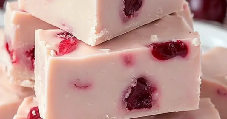 Indulge in Holiday Bliss with Maraschino Cherry White Chocolate Fudge