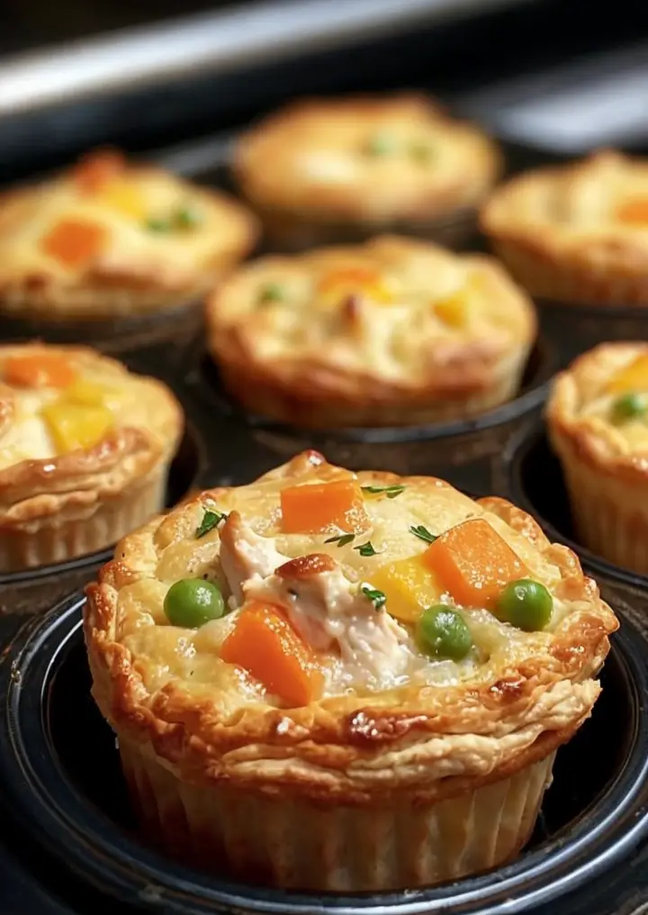 Easy Mini Chicken Pot Pie Muffins Recipe for Families