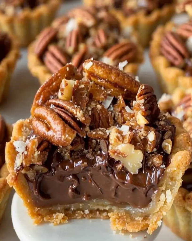 Decadent Mini Pecan Chocolate Caramel Tarts Recipe Tutorial