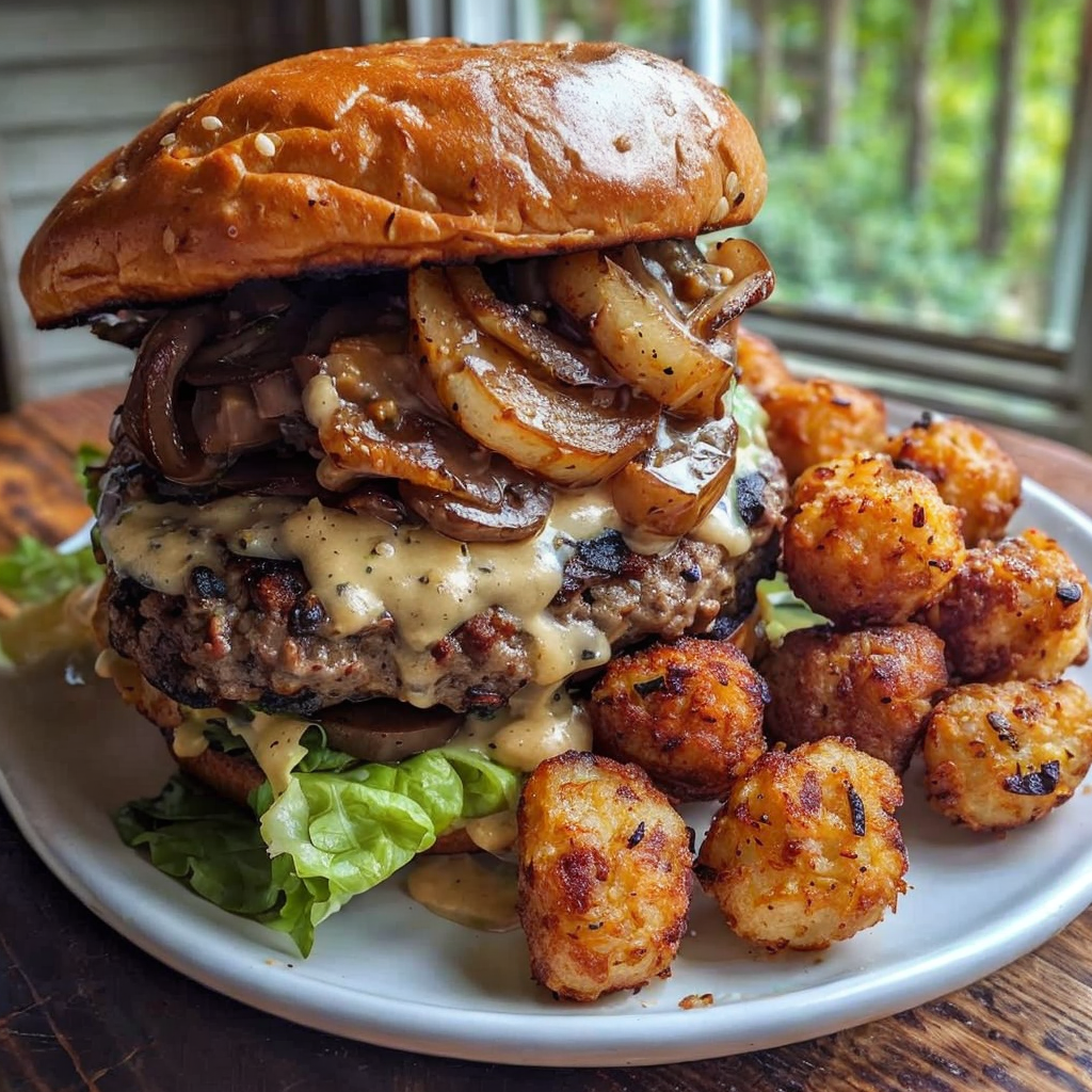 Ultimate Mushroom Swiss Steak Burger Recipe – Ready in 30 Minutes