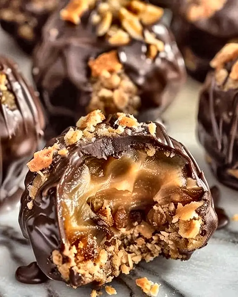 Irresistible No Bake Caramel Crunch Butterfinger Truffles Recipe