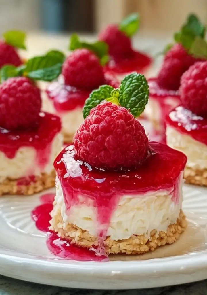 Irresistible No Bake Mini Lemon Raspberry Cheesecakes Recipe You Must Try