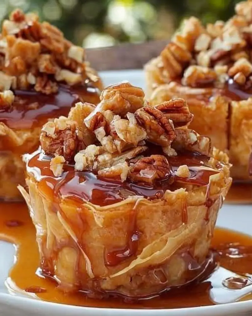 Ultimate Pecan Caramel Baklava Cups – Easy Family Favorite