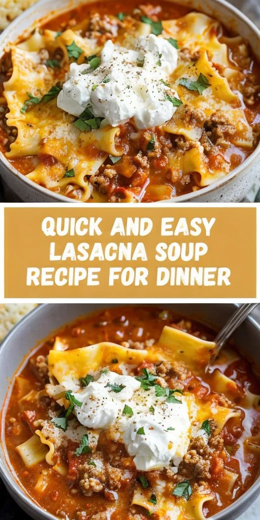 Quick and Delicious Lasagna Soup Recipe for Busy Weeknights