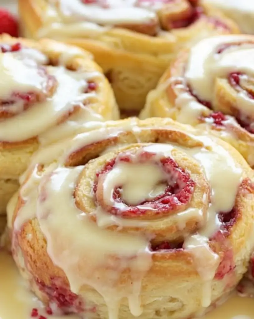 Delicious Raspberry Cinnamon Rolls with Zesty Lemon Glaze