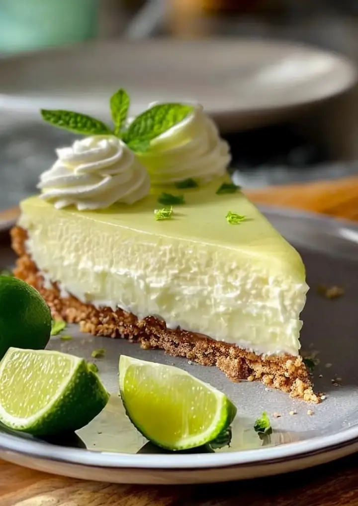 Indulge in a Zesty Delight with Refreshing Lime Mousse Cheesecake