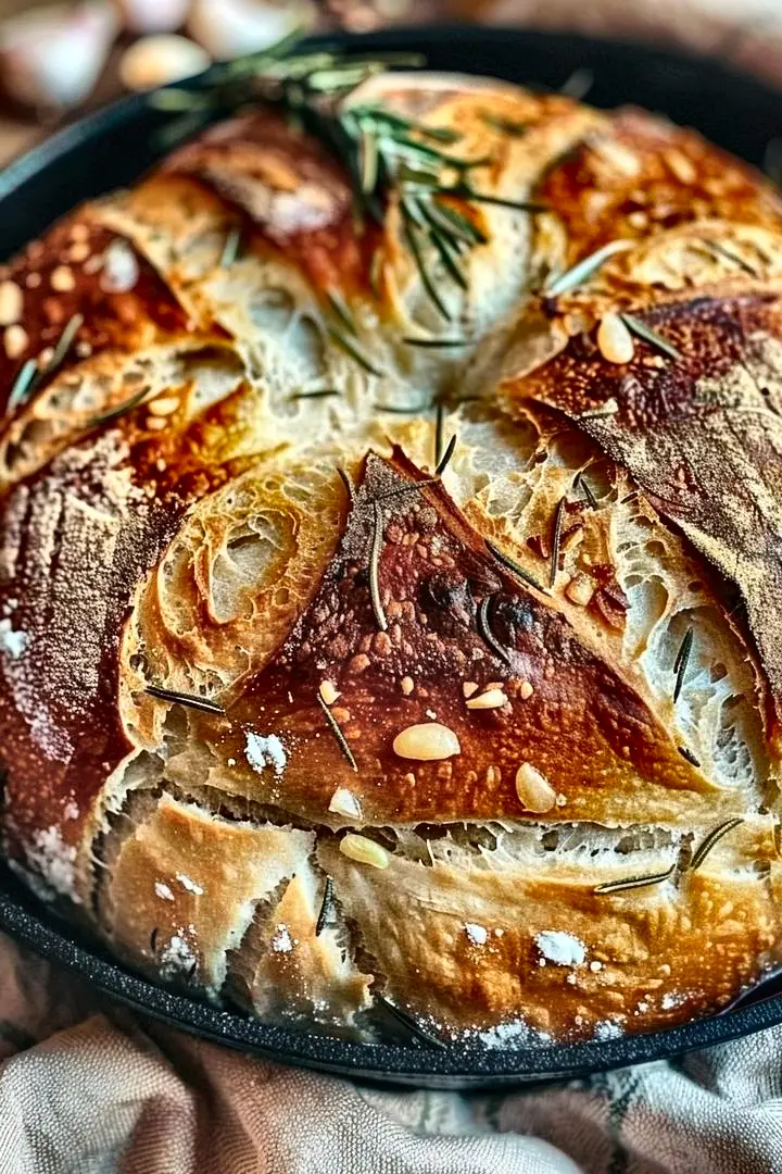 How to Make Delicious Rustic Garlic Rosemary Skillet Bread