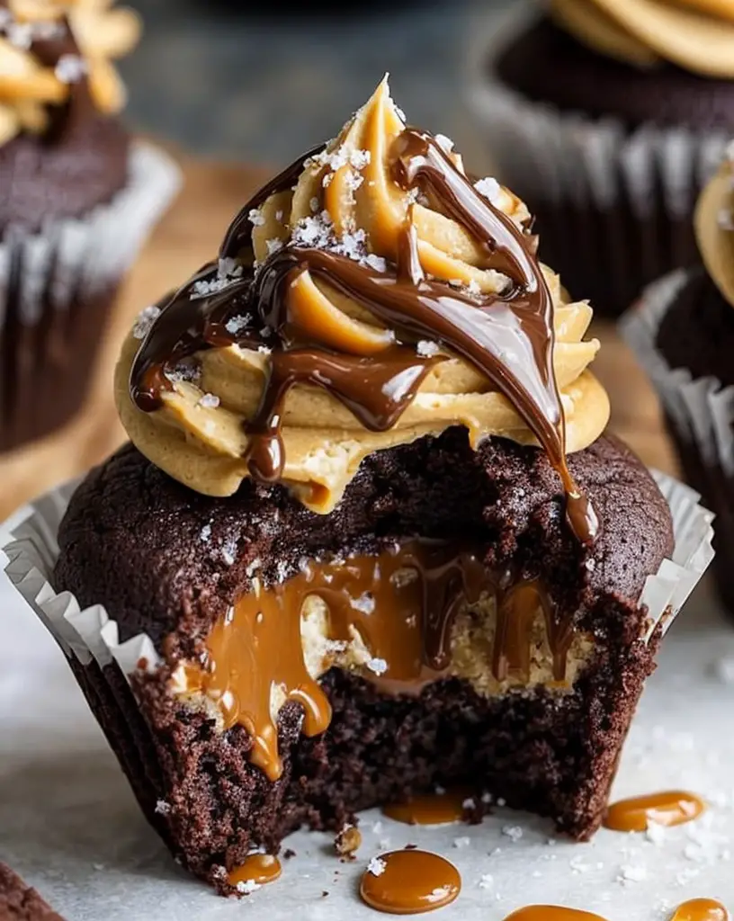 Indulge in Salted Caramel Chocolate Cupcakes: The Ultimate Dessert!