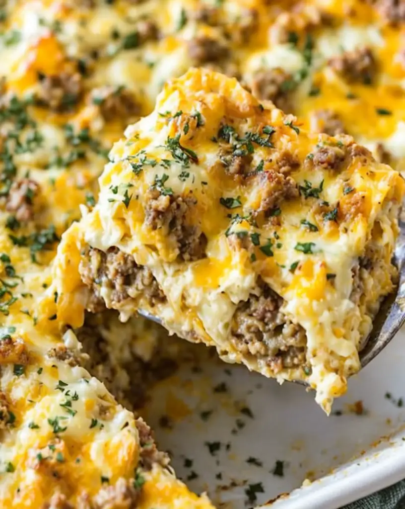 Easy Savory Breakfast Sausage and Cheese Casserole Recipe – Family Favorite