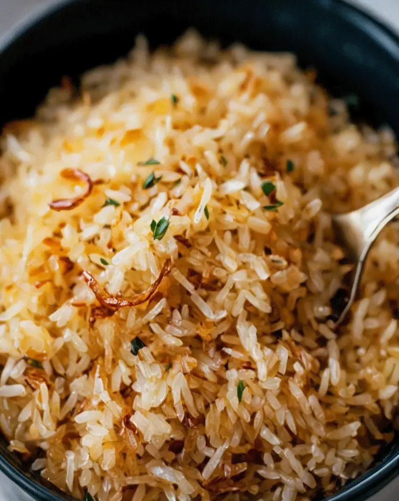 Savory Golden Onion Butter Jasmine Rice: Ultimate Side Dish Recipe