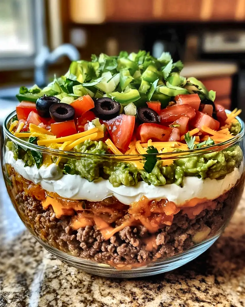 Ultimate Seven-Layer Taco Salad Recipe for Vibrant Family Dinners