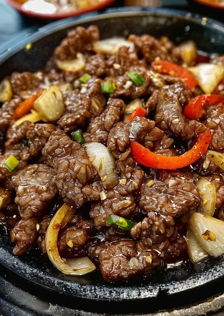 Deliciously Easy Sizzling Chinese Pepper Steak with Onions Recipe