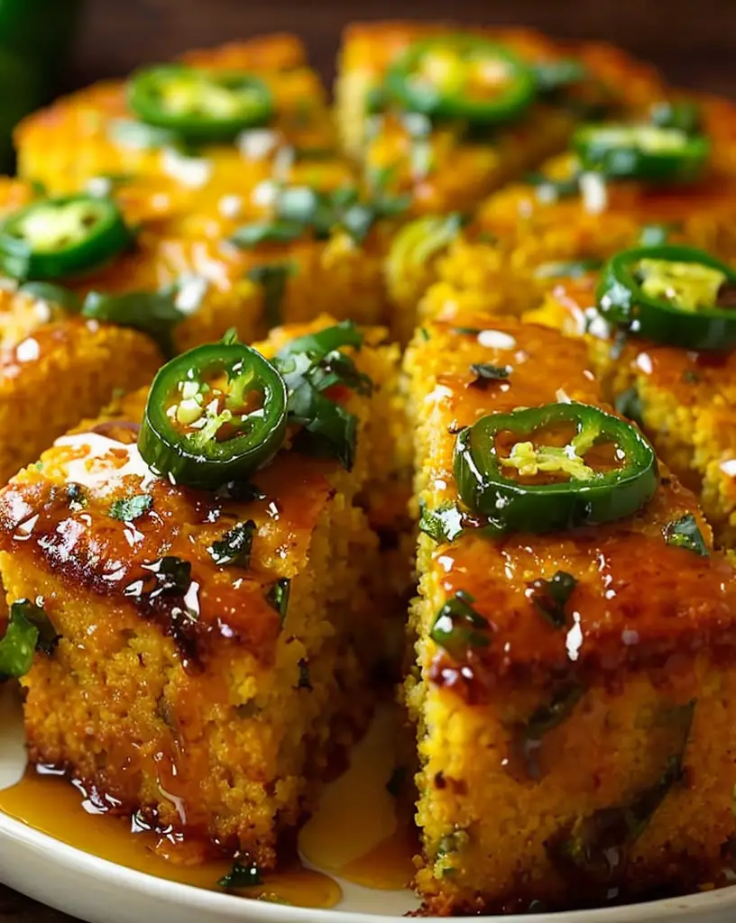 Spicy Jalapeño Cornbread: Easy Homemade Recipe with Sweet Lime Honey Drizzle